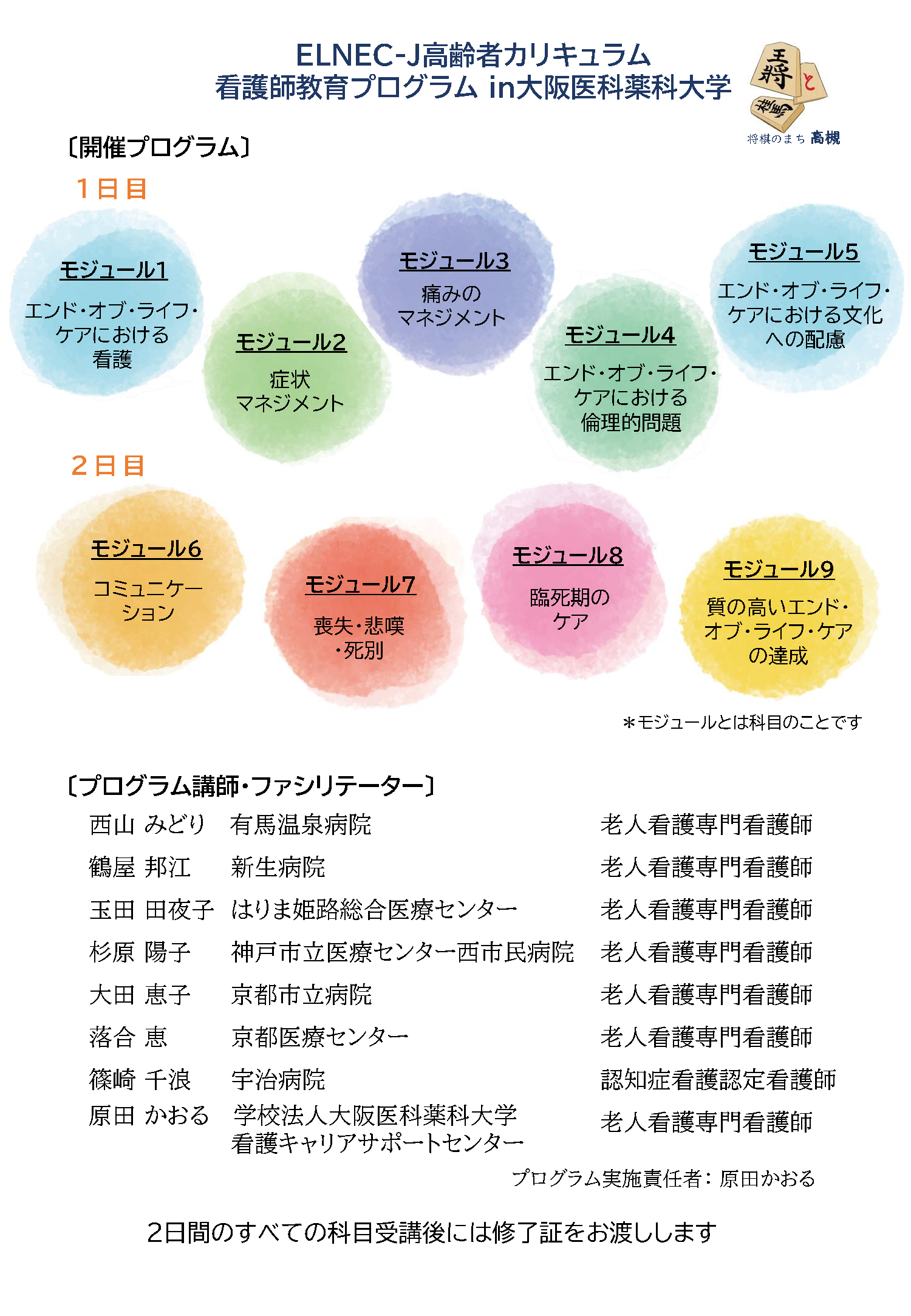 ELNEC-J高齢者カリキュラム看護師教育in青梅慶友